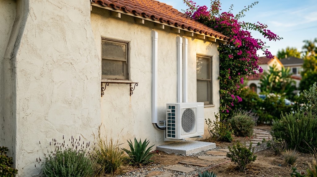 multi zone ductless outdoor unit los angeles bungalow